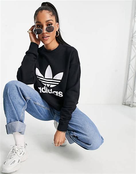 adidas originals schwarzes sweatshirt mit dreiblatt logo idealo|Adidas Originals Adicolor Sweatshirt ab 28,99 .